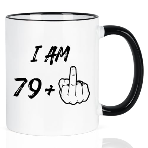 Funny 80th Birthday Middle Finger Coffee Mug