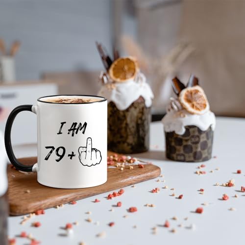 Funny 80th Birthday Middle Finger Coffee Mug