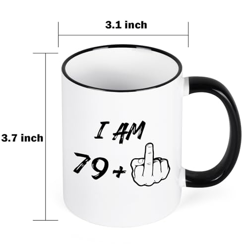 Funny 80th Birthday Middle Finger Coffee Mug