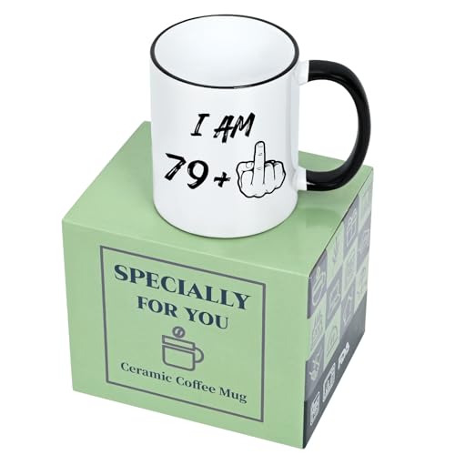 Funny 80th Birthday Middle Finger Coffee Mug
