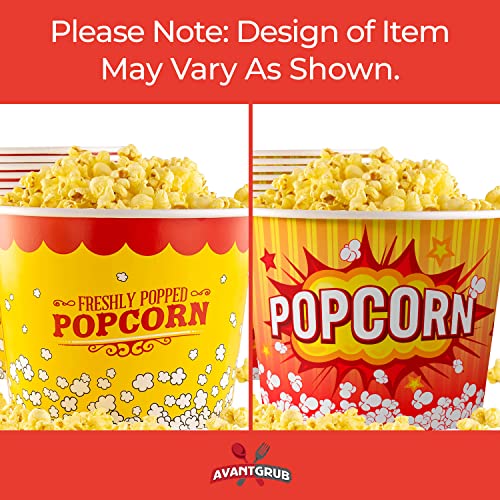 Retro Popcorn Buckets - 150 Pack for Celebrations