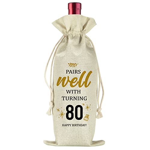 Unique 80th Birthday Gift Bag for Celebrations