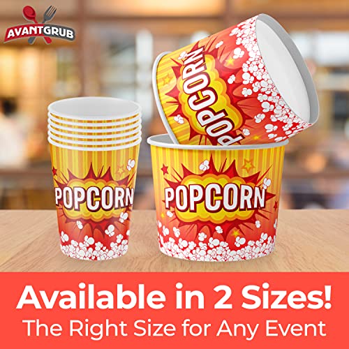 Retro Popcorn Buckets - 150 Pack for Celebrations