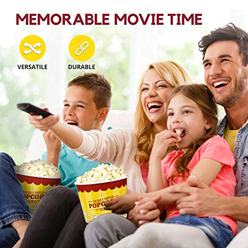 150 Pack of Colorful Disposable Popcorn Buckets