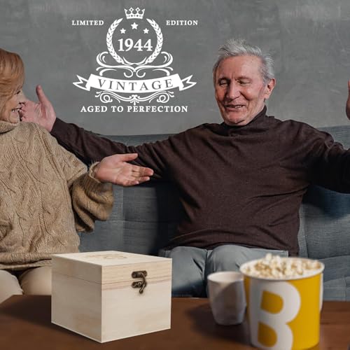 80th Birthday Whiskey Glass in Wooden Box