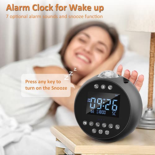 Bluetooth Speaker Alarm Clock with Night Light & Sleep Sound