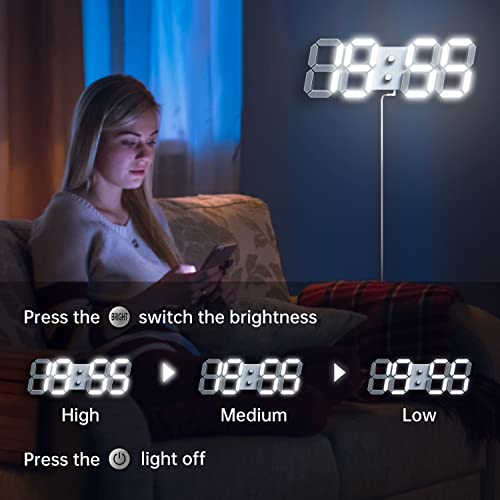 Aloom 3D LED Clock - Alarm, Remote Control