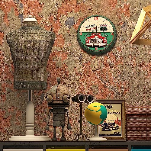 12-Inch Vintage Iron Wall Clock for Office, Bar, Bedroom