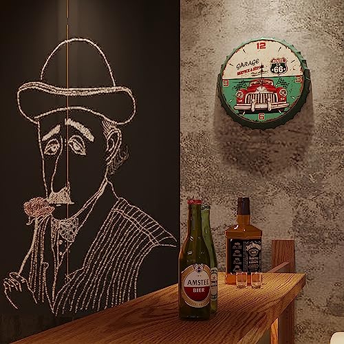 12-Inch Vintage Iron Wall Clock for Office, Bar, Bedroom