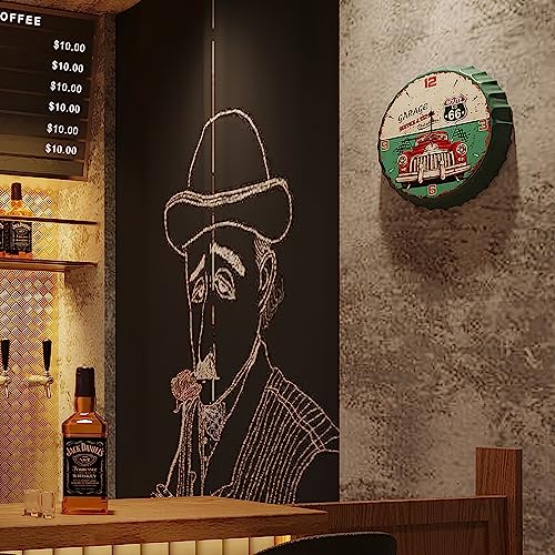 12-Inch Vintage Iron Wall Clock for Office, Bar, Bedroom