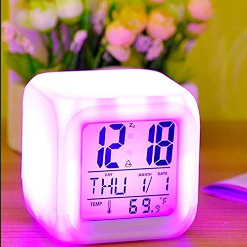 vinmax Glowing Cube 7 Colors LED Clock