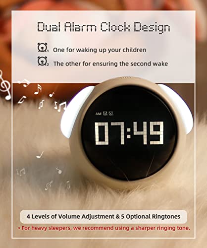 MikoDream Kids Alarm Clock - Dual Alarm, Adjustable Brightness