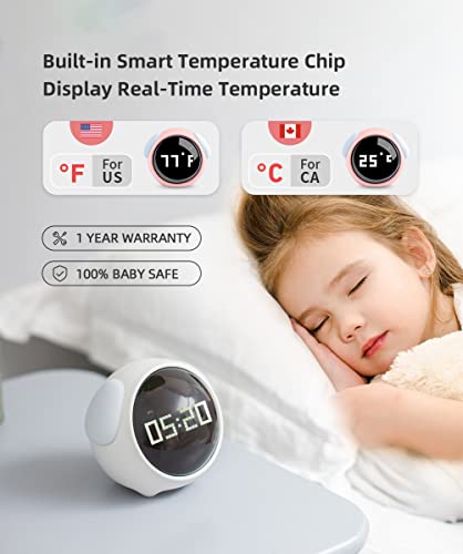 MikoDream Kids Alarm Clock - Dual Alarm, Adjustable Brightness