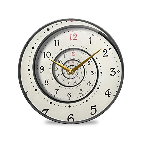 ALAZA Spiral Wall Clock for Stylish Living Room