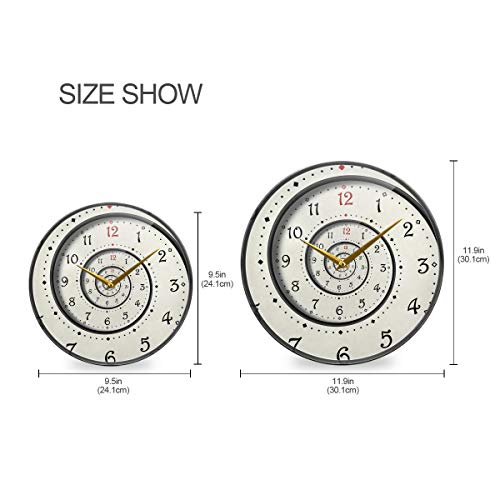 ALAZA Spiral Wall Clock for Stylish Living Room