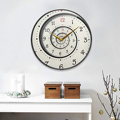 ALAZA Spiral Wall Clock for Stylish Living Room