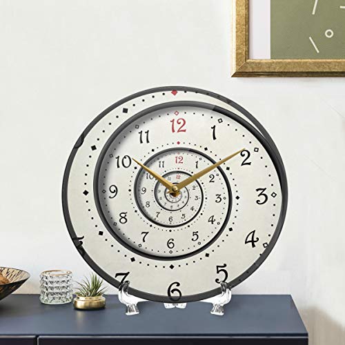 ALAZA Spiral Wall Clock for Stylish Living Room