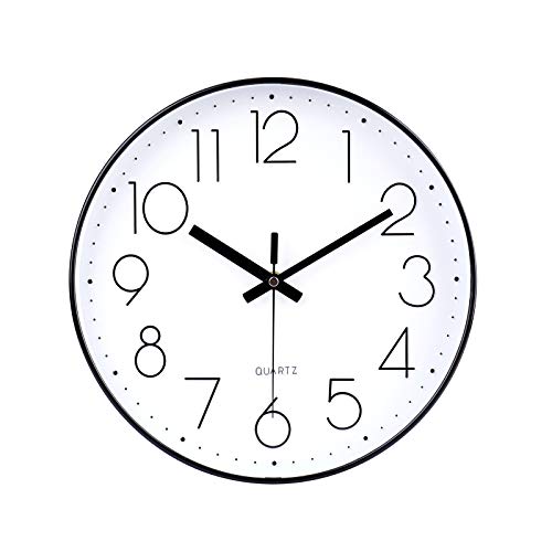 12" Modern Silent Wall Clock for Office, Classroom, School