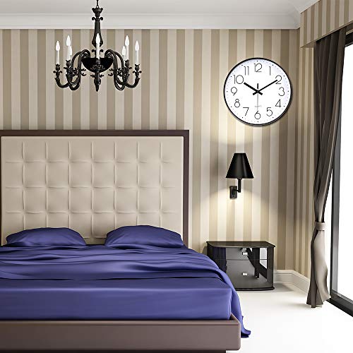 12" Modern Silent Wall Clock for Office, Classroom, School