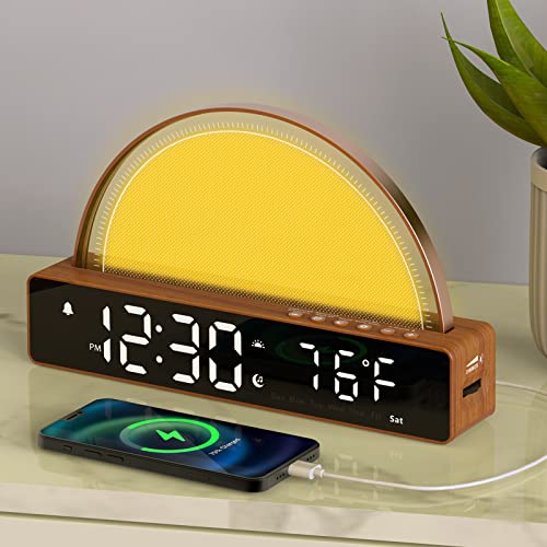 Sunrise Alarm Clock with Colorful Night Light