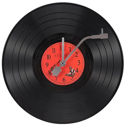 Musical Vinyl Record Wall Clock - Music Room Decor