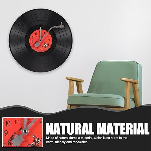 Musical Vinyl Record Wall Clock - Music Room Decor
