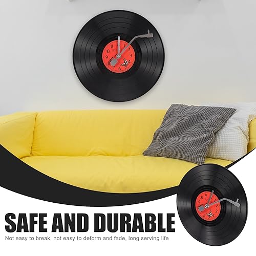 Musical Vinyl Record Wall Clock - Music Room Decor