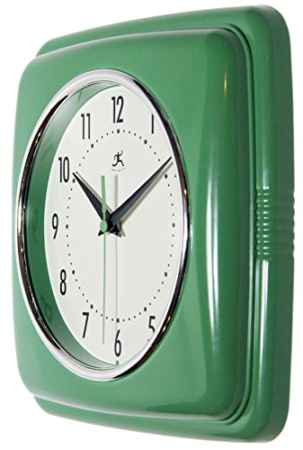 Mid Century Modern Retro Kitchen Wall Clock (Green)