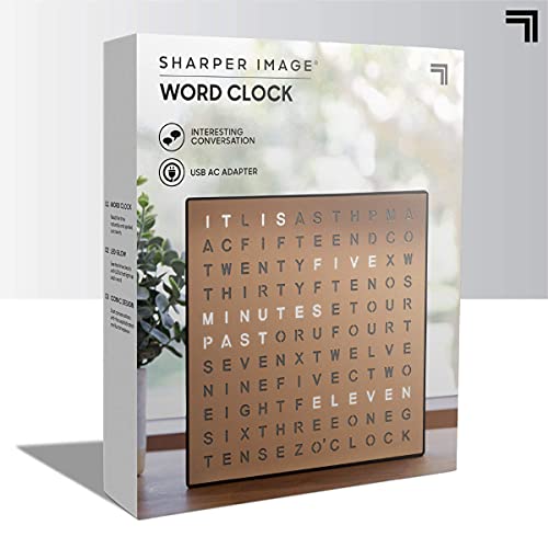 LED Word Clock - Modern Design, USB Powered