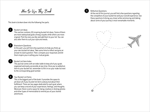 Couples' Bucket List Journal: Create Dream Life, Record Adventures