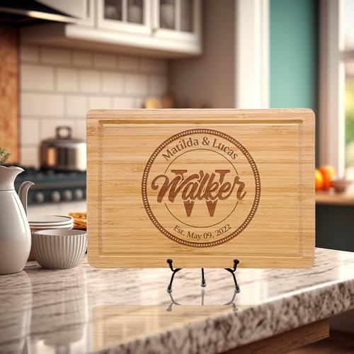 Customizable Personalized Christmas Cutting Board Gift for Couples