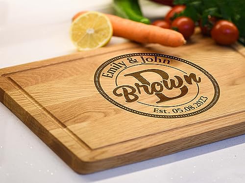 Customizable Personalized Christmas Cutting Board Gift for Couples