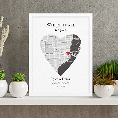 Personalized Couple Map: Eternal Love Journey