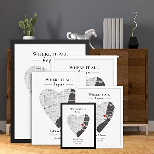 Personalized Couple Map: Eternal Love Journey