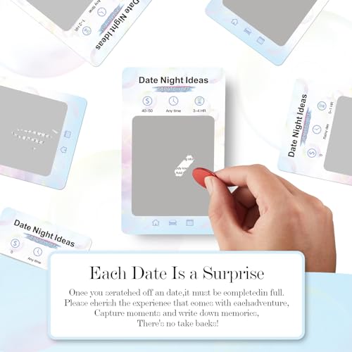 Fun Date Night Ideas: Adventurous Couple Scratch-Off Cards