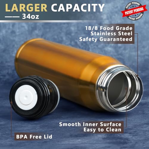 Unique 34oz Tumbler: Perfect Men's Stocking Stuffers