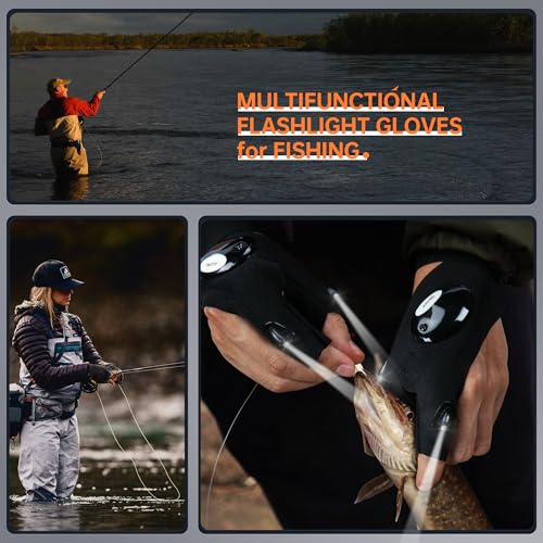 LED Flashlight Gloves for Men - Father's Day, Birthday Gift