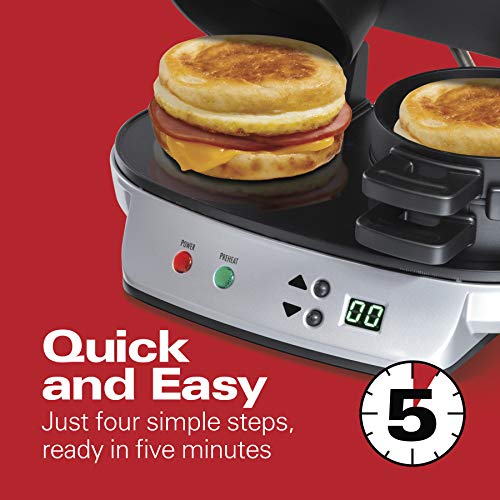 Hamilton Beach Dual Breakfast Sandwich Maker - Silver