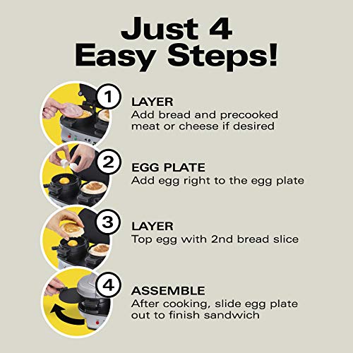 Hamilton Beach Dual Breakfast Sandwich Maker - Silver