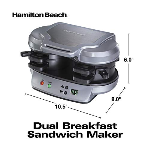 Hamilton Beach Dual Breakfast Sandwich Maker - Silver