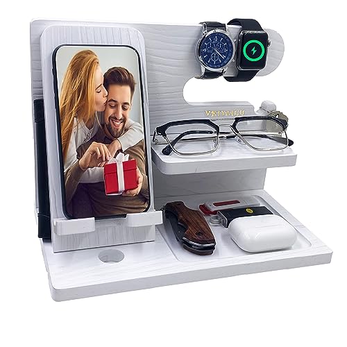 Wood Phone Docking Station for Him and Her