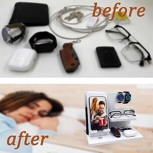 Wood Phone Docking Station for Him and Her