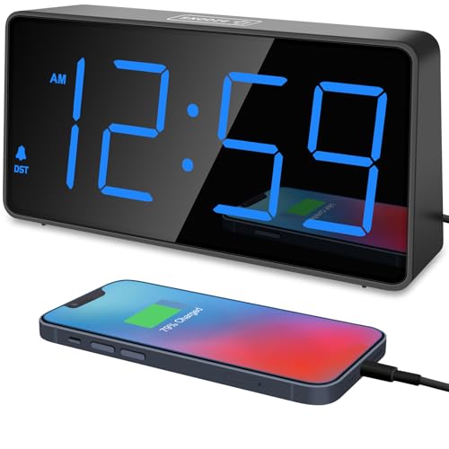Seniors Alarm Clock with Big Numbers and USB Port