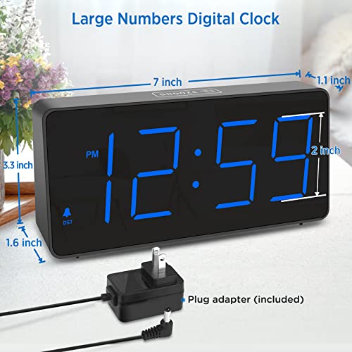 Seniors Alarm Clock with Big Numbers and USB Port