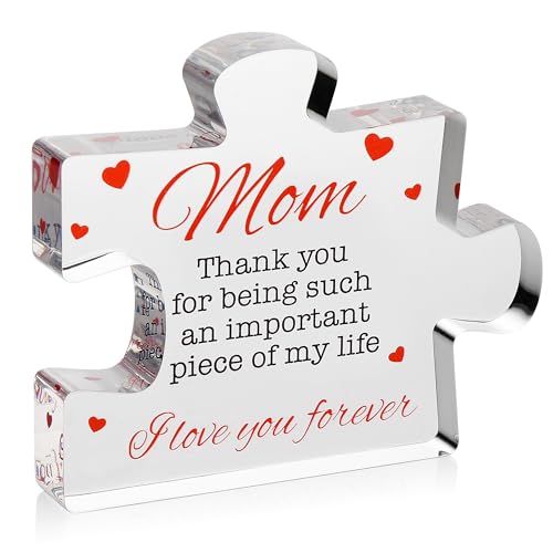 Engraved Acrylic Block Puzzle - Heartwarming Mom Gift