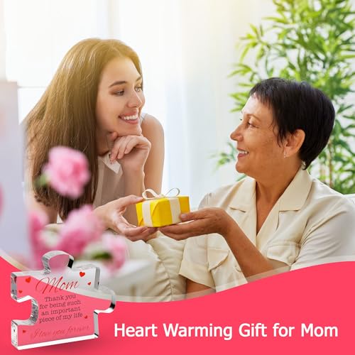 Engraved Acrylic Block Puzzle - Heartwarming Mom Gift