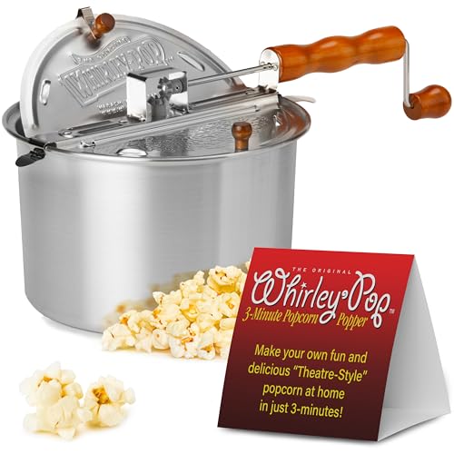 Whirley-Pop Popcorn Popper - Silver with Good Time Guide