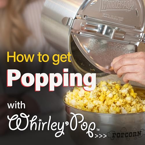 Whirley-Pop Popcorn Popper - Silver with Good Time Guide
