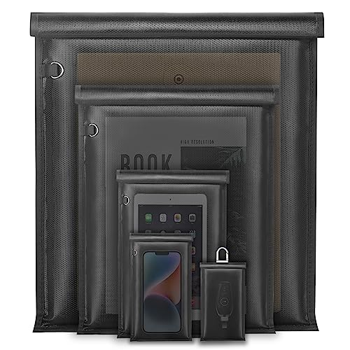 Faraday Bags 5 Pack - Laptop, Tablet, Phone Protection