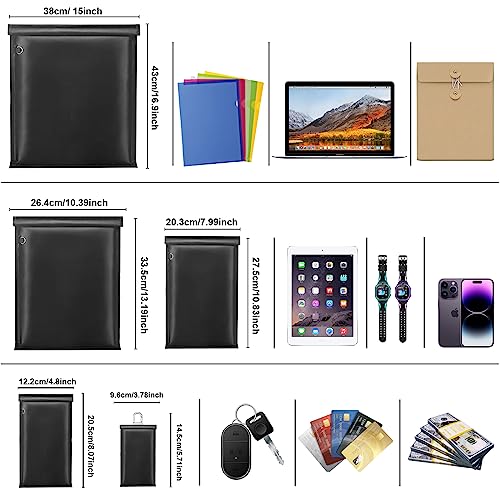 Faraday Bags Bundle: Laptop, Tablet, Phone, Key Fob
